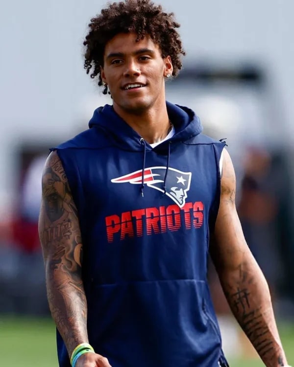 Christian Gonzalez New England Patriots Sleeveless Hoodie USA Jackets