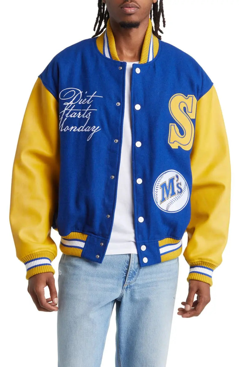 Diet Starts Monday Mariners Varsity Jacket USA Jackets