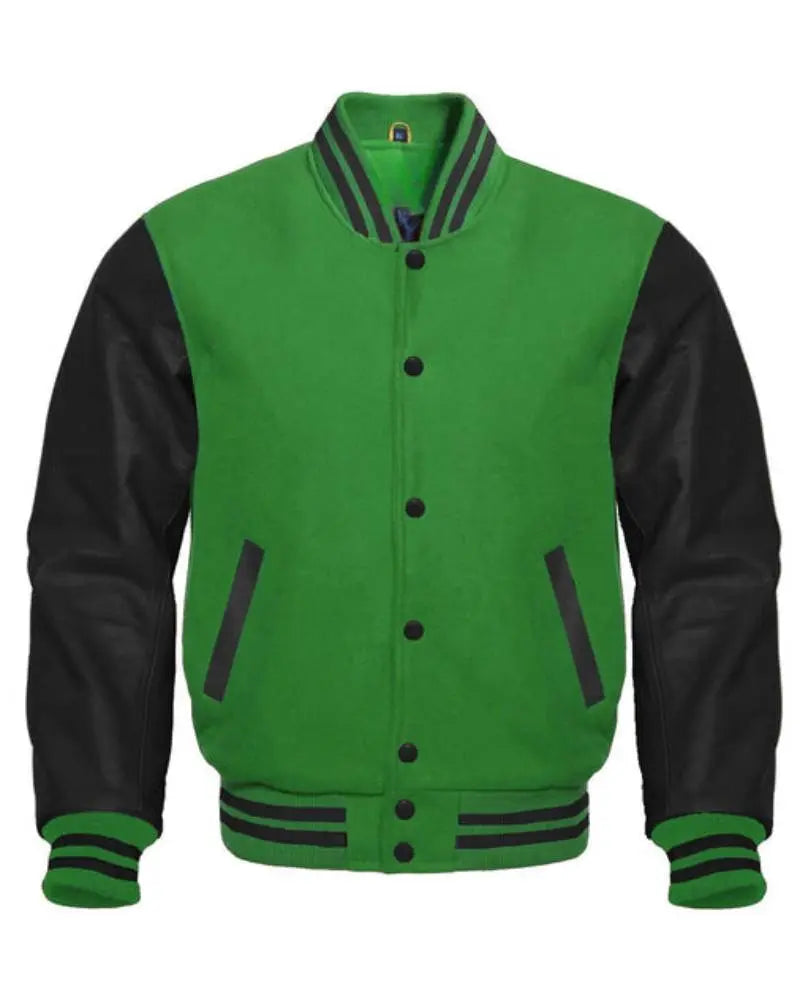 Green And Black Varsity Letterman Jacket USA Jackets