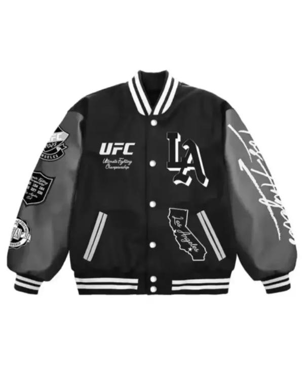 UFC 311 Los Angeles 2025 Black Varsity Jacket USA Jackets