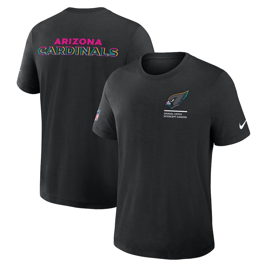 Arizona Cardinals Nike Black 2025 NFL Crucial Catch Tri-Blend Dri-FIT T-Shirt NYC Jackets