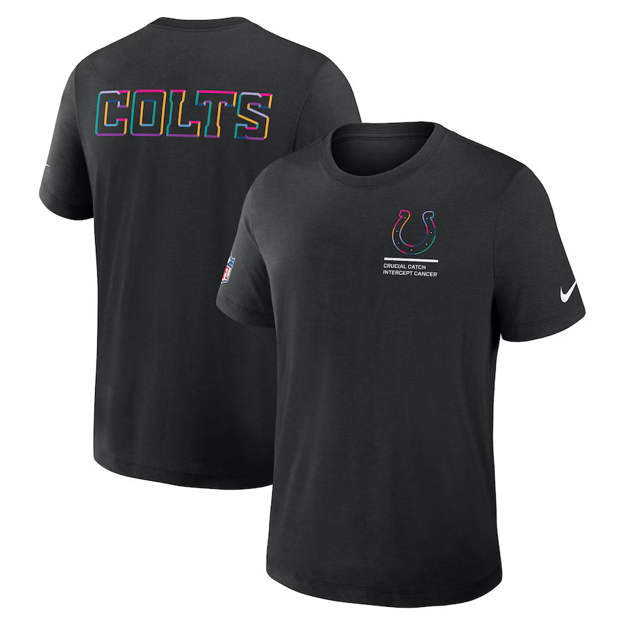 Indianapolis Colts Nike Black 2025 NFL Crucial Catch Tri-Blend Dri-FIT T-Shirt NYC Jackets