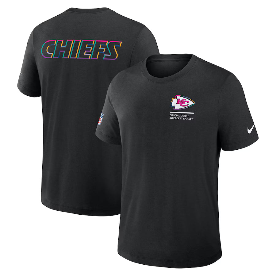 Kansas City Chiefs Nike Black 2025 NFL Crucial Catch Tri-Blend Dri-FIT T-Shirt NYC Jackets