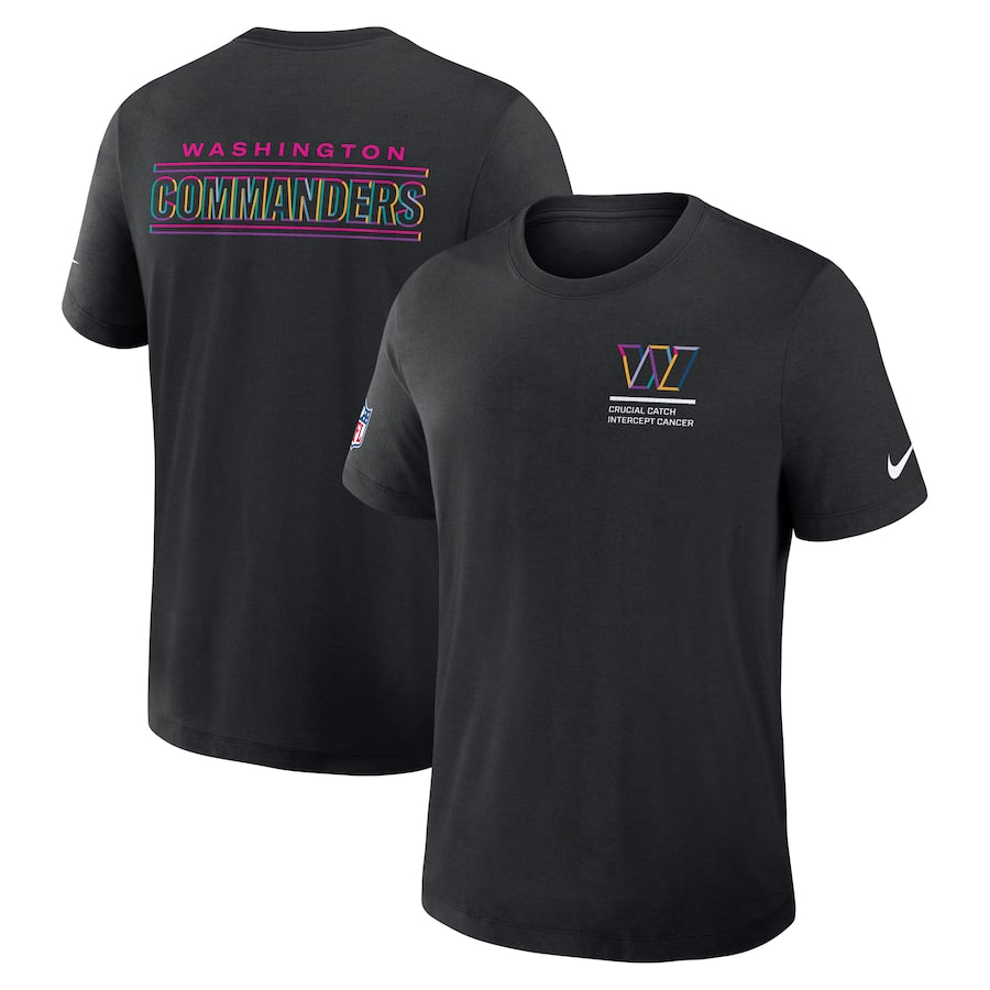 Washington Commanders Nike Black 2025 NFL Crucial Catch Tri-Blend Dri-FIT T-Shirt NYC Jackets