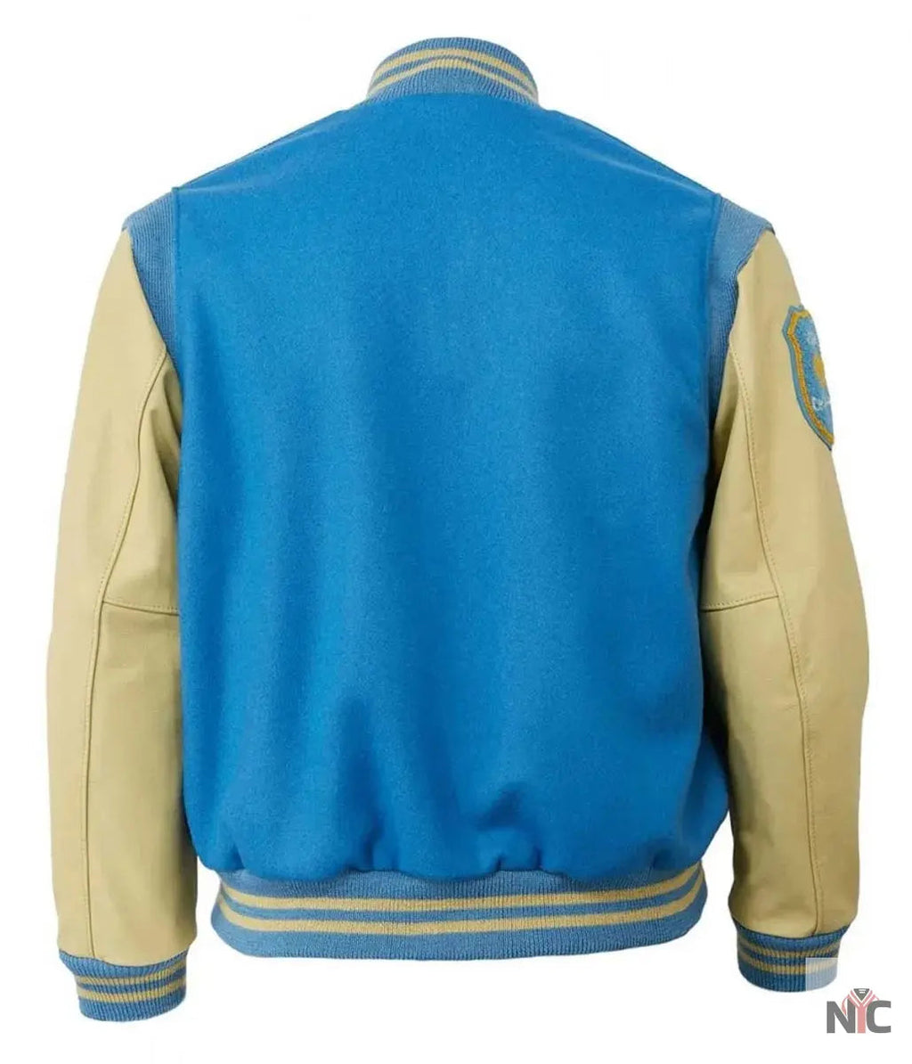 1952 Detroit Lions Cream and Blue Jacket USA Jackets