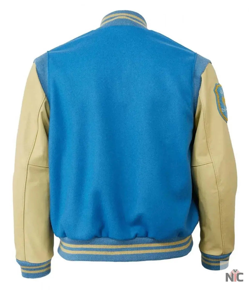 1952 Detroit Lions Cream and Blue Jacket USA Jackets