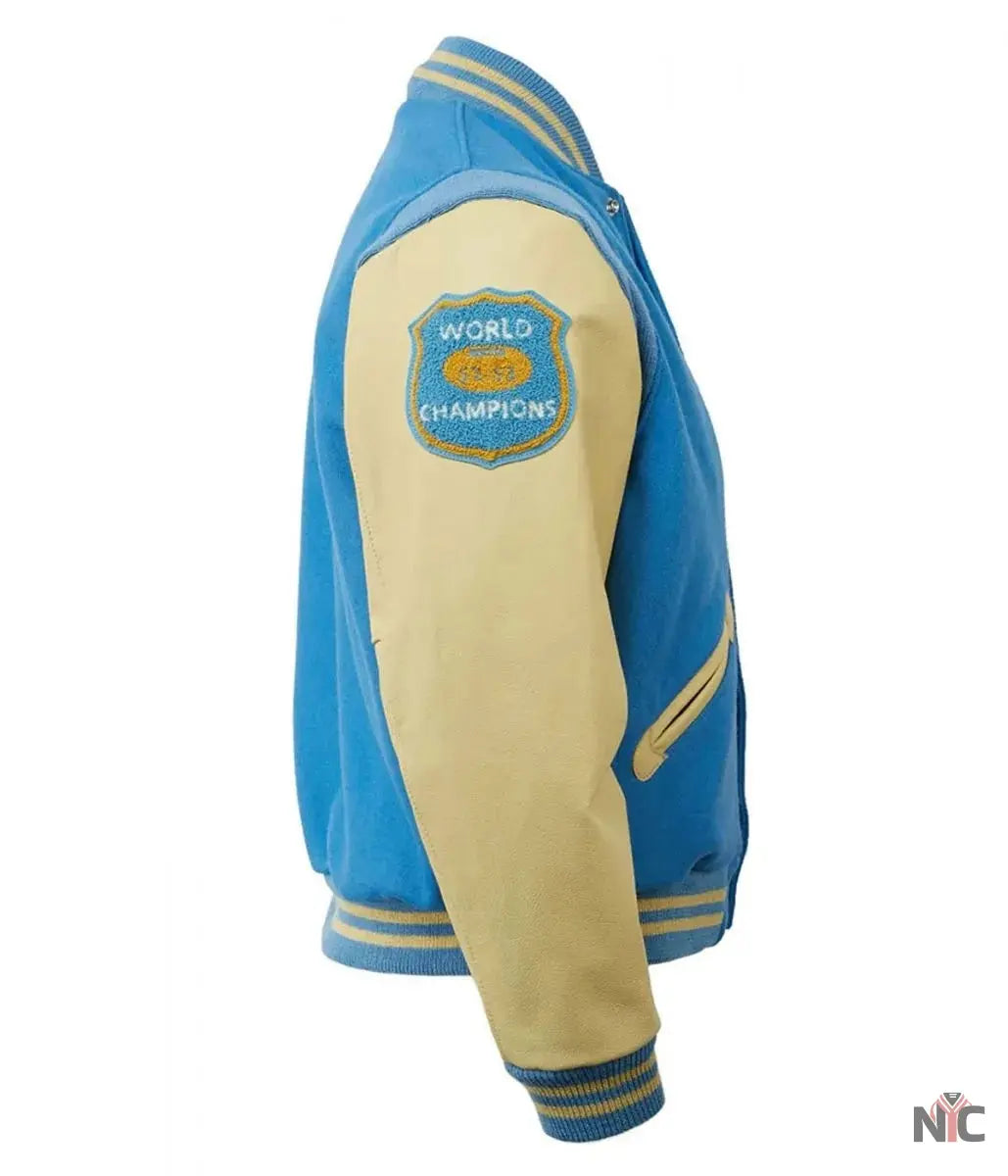 1952 Detroit Lions Cream and Blue Jacket USA Jackets
