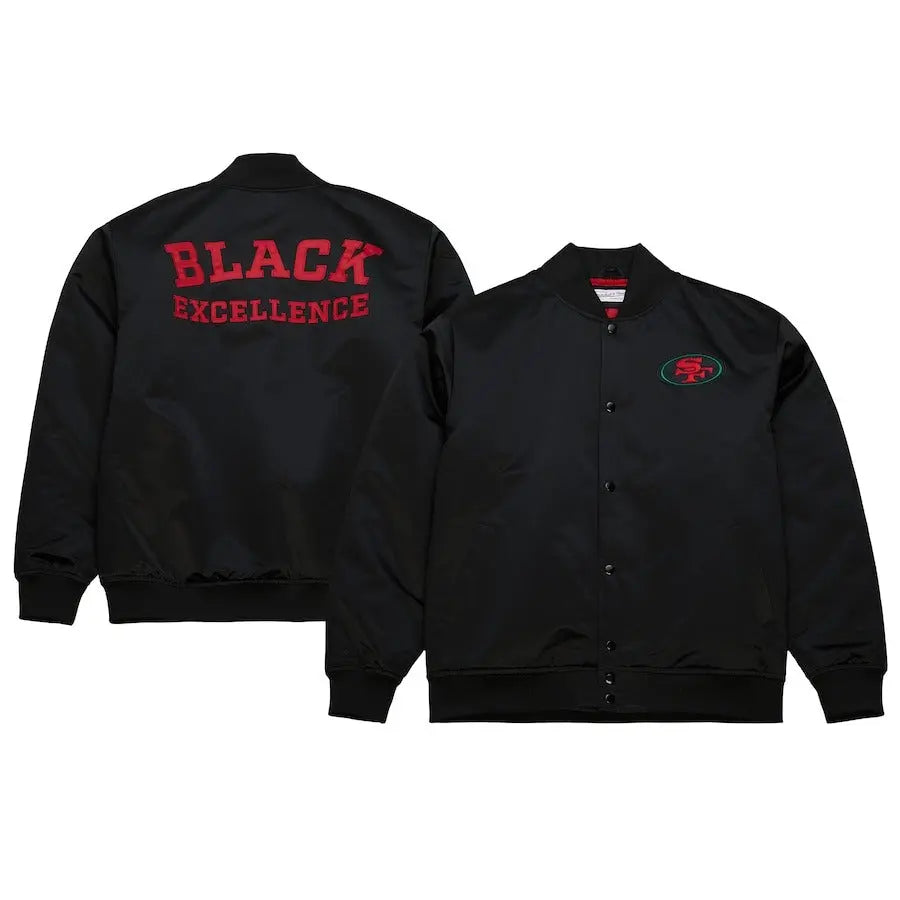 49ers Black Excellence Varsity Jacket USA Jackets