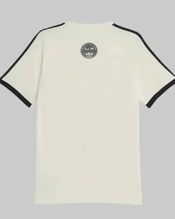 Adidas X Oasis Tour 3 Stripes Cream T-Shirt USA Jackets