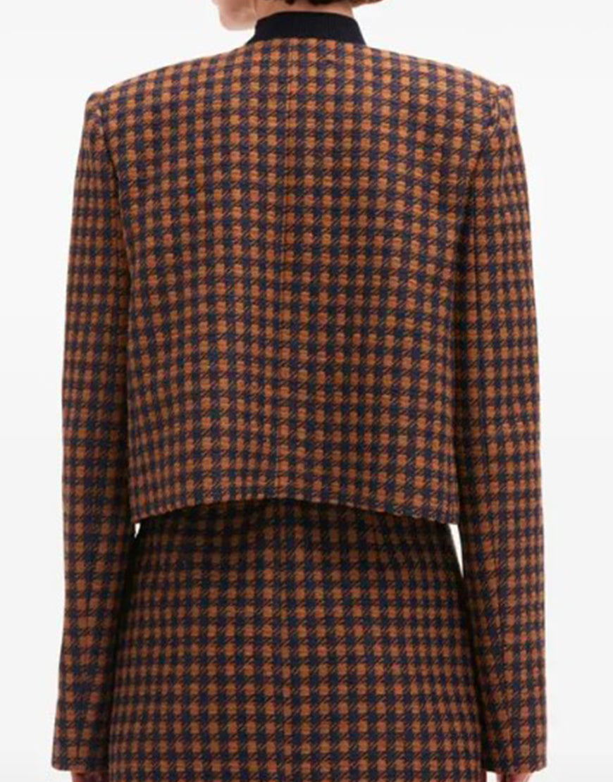 And Just Like That S03 Charlotte York Checked Orchid Jacket USA Jackets