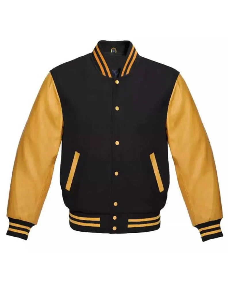 Black And Gold Varsity Jacket USA Jackets