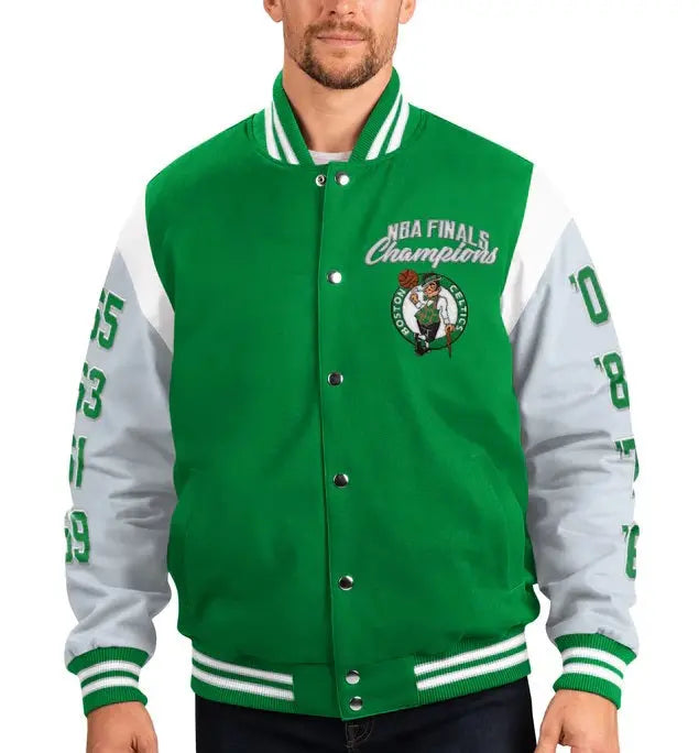 Boston Celtics 17 Time Championship Varsity Jacket USA Jackets