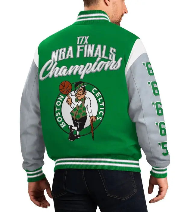 Boston Celtics 17 Time Championship Varsity Jacket USA Jackets