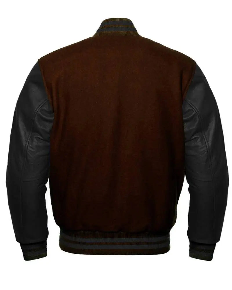 Brown And Black Varsity Jacket USA Jackets