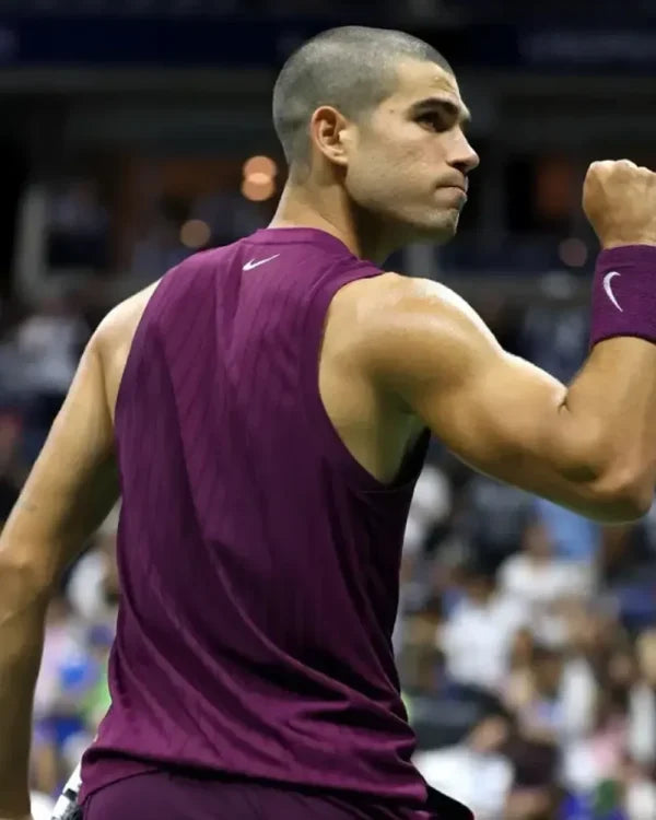 Carlos Alcaraz 2025 US Open Purple Tank Top USA Jackets