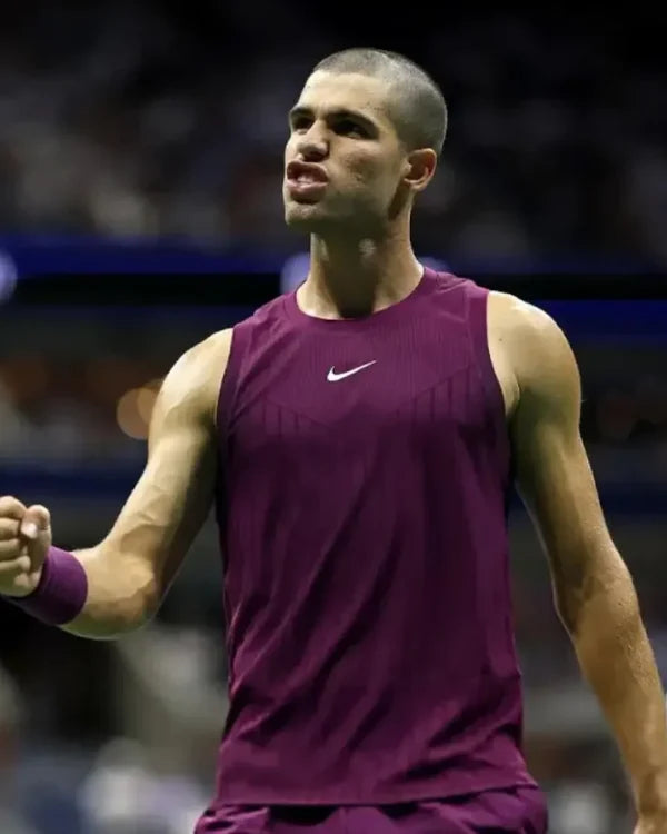 Carlos Alcaraz 2025 US Open Purple Tank Top USA Jackets