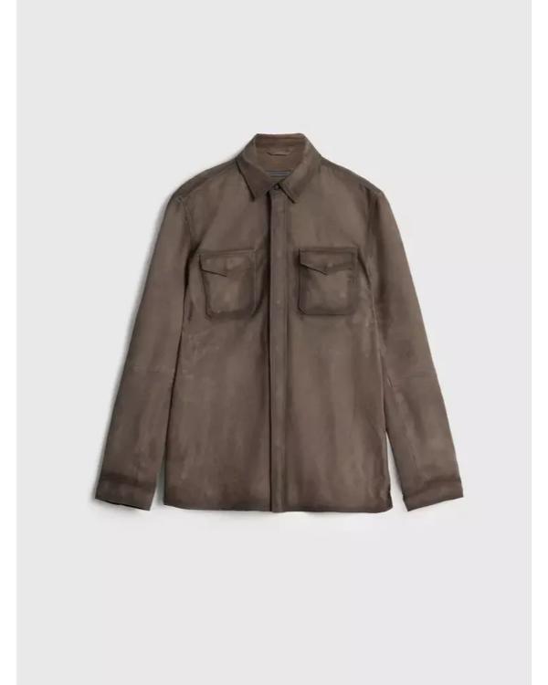 Caught In The Act Double Life S01 Hasani Brown Suede Overshirt USA Jackets