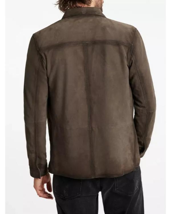 Caught In The Act Double Life S01 Hasani Brown Suede Overshirt USA Jackets