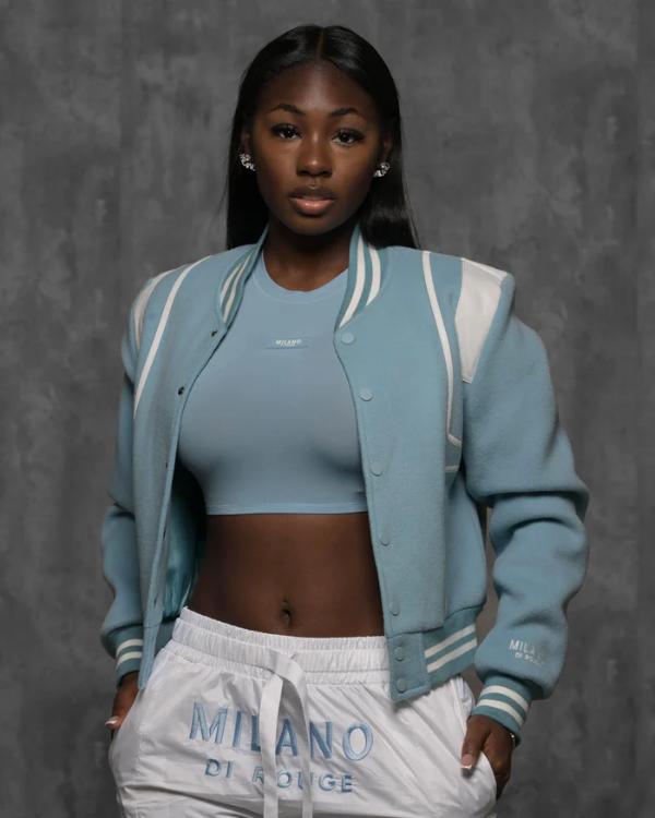 Caught In The Act Double Life Tamar Braxton Pink Varsity Jacket USA Jackets