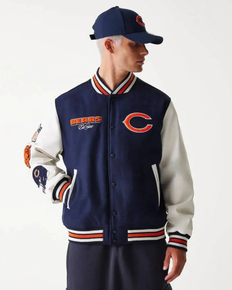 Chicago Bears NFL Navy Varsity Jacket USA Jackets