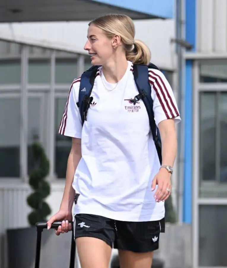 Chloe Kelly Arsenal Women Pre-Season Training Camp 2025 White T-shirt USA Jackets