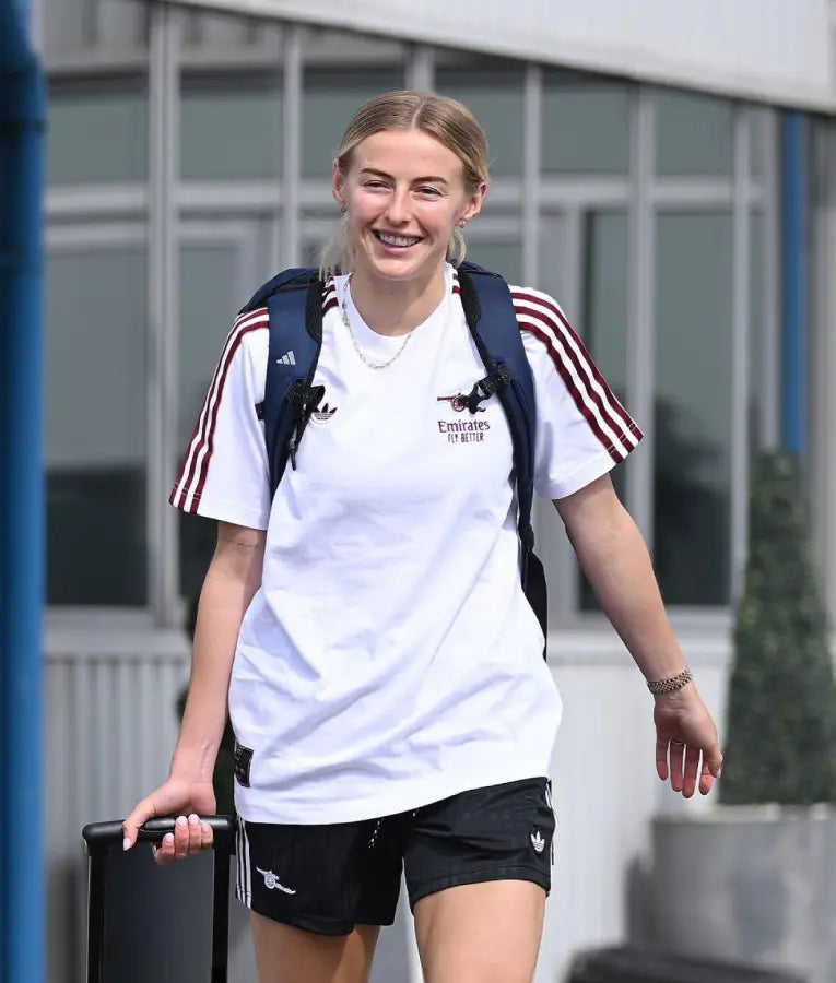 Chloe Kelly Arsenal Women Pre-Season Training Camp 2025 White T-shirt USA Jackets