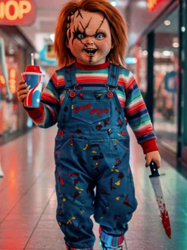 Chucky Costume Jumpsuit USA Jackets