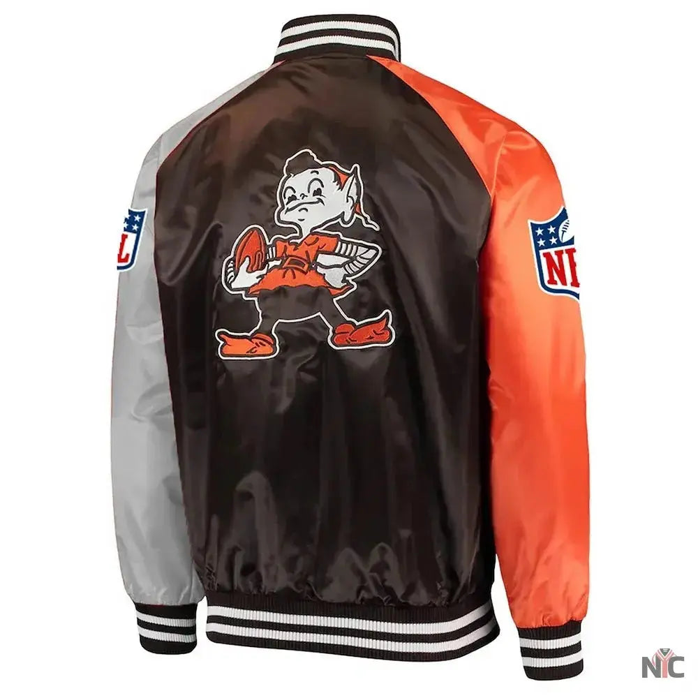 Cleveland Browns Lead Off Varsity Satin Jacket USA Jackets