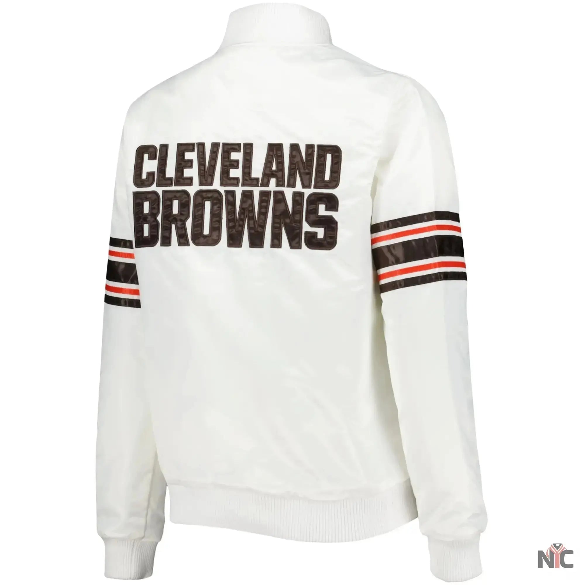 Cleveland Browns Starter White Line Up Satin Varsity Jacket USA Jackets