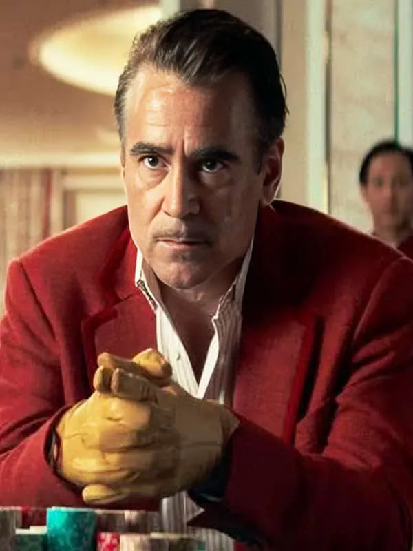 Colin Farrell Ballad of a Small Player 2025 Red Blazer USA Jackets