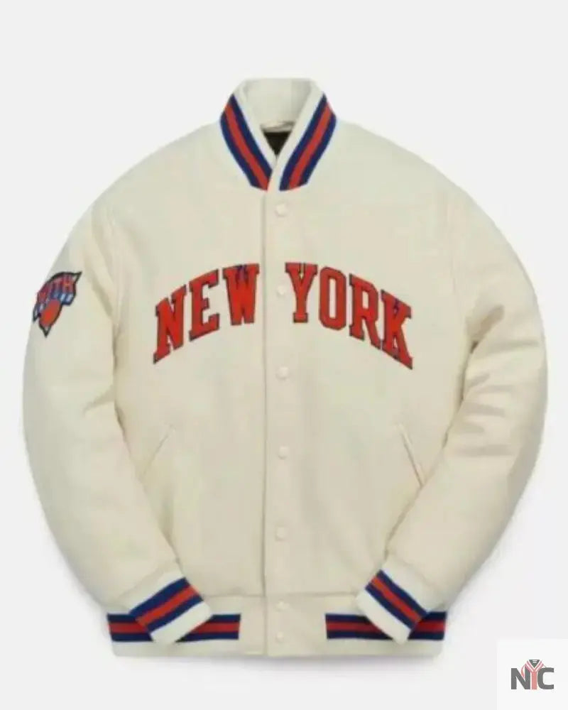 Cream Vintage NBA New York Knicks Varsity Jacket USA Jackets