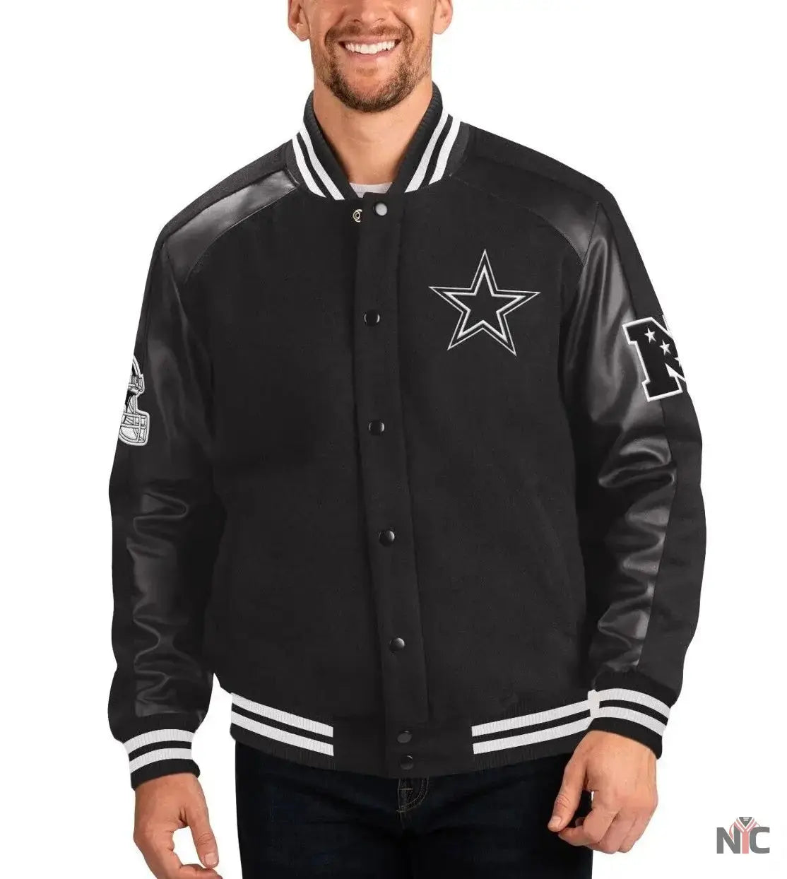 Dallas Cowboys Black Quicksnap Varsity Jacket USA Jackets