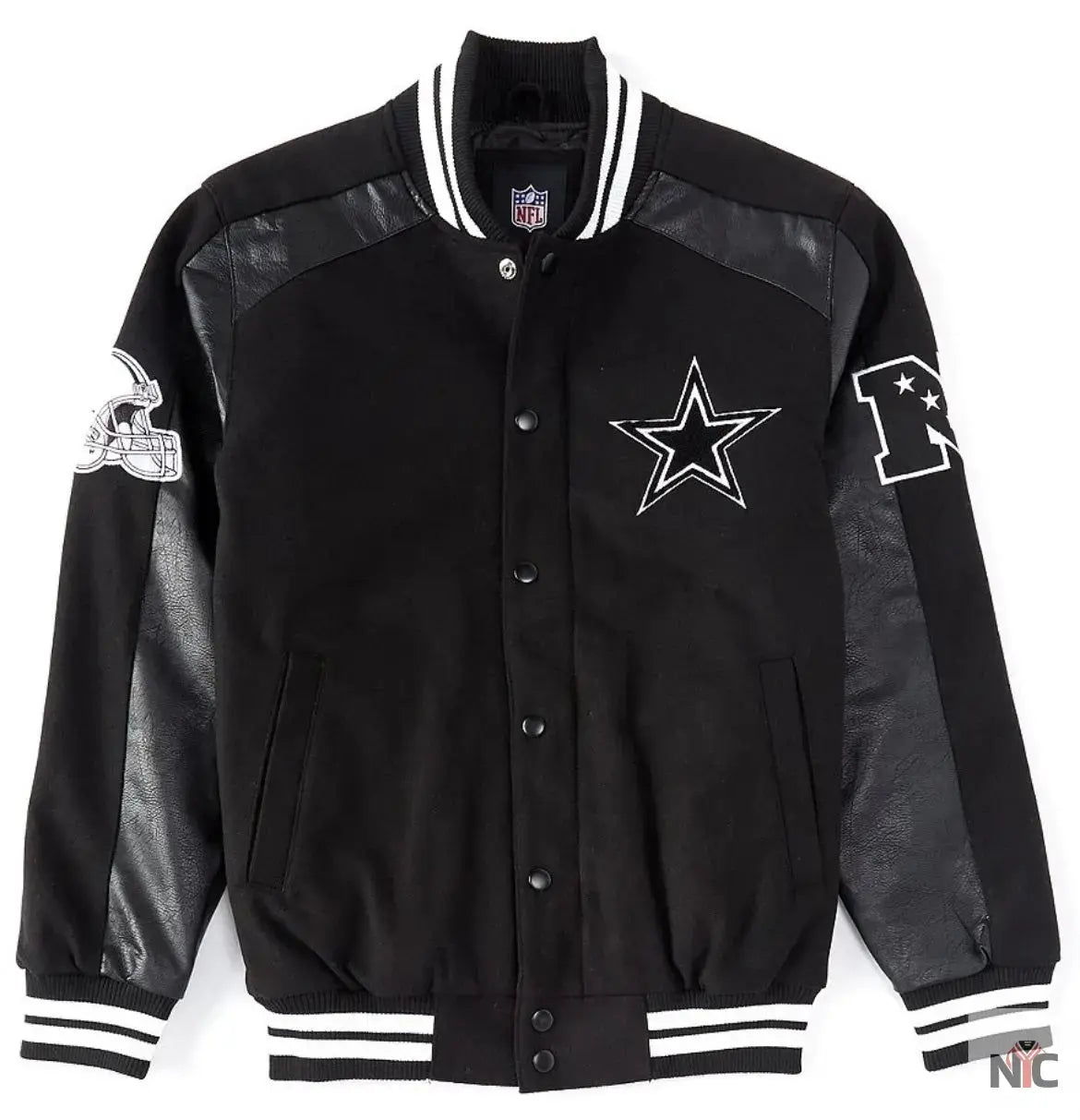 Dallas Cowboys Black Quicksnap Varsity Jacket USA Jackets