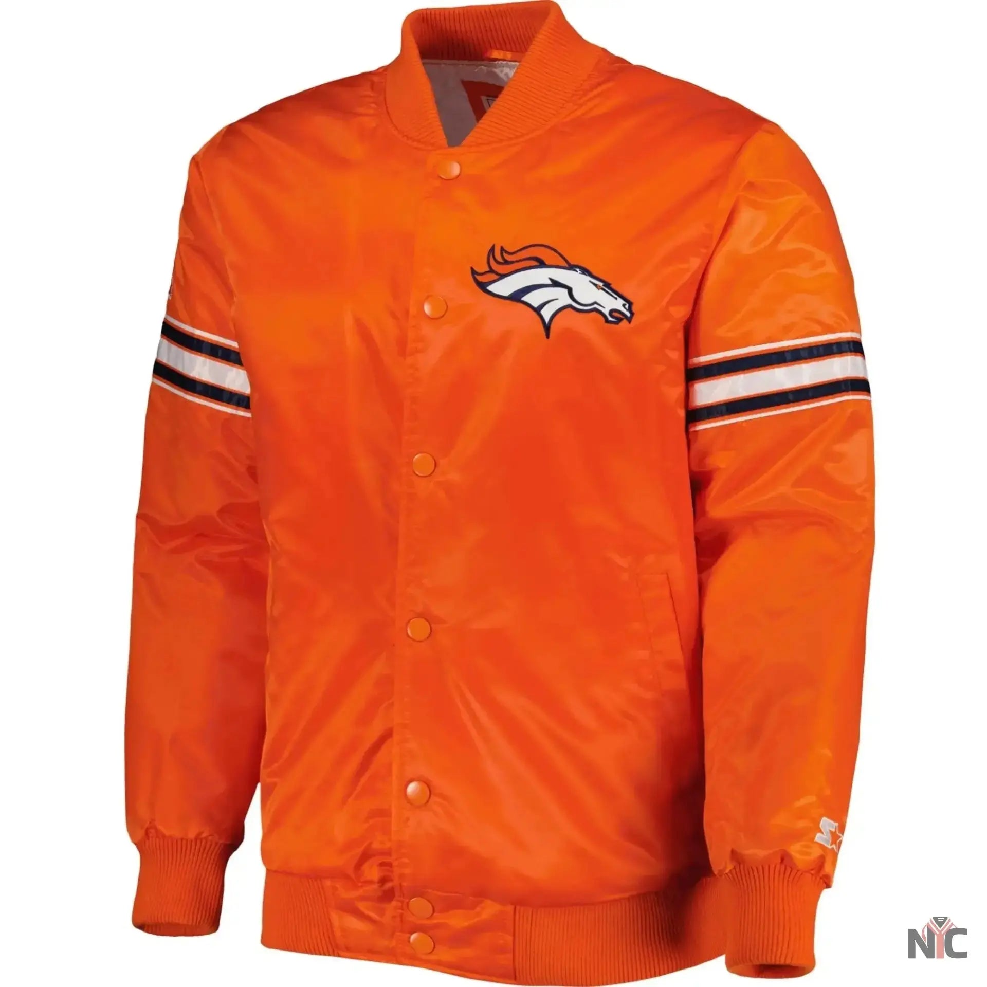 Denver Broncos Football Team Players Orange Varsity Jacket USA Jackets