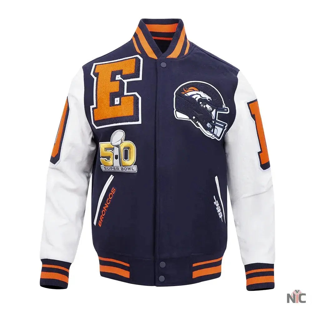 Denver Broncos Mashup Varsity Jacket USA Jackets