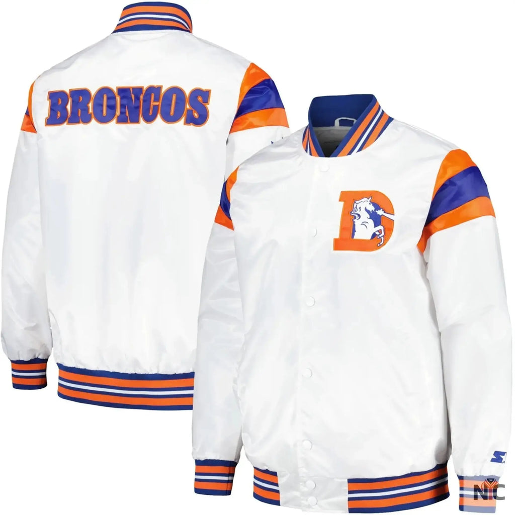 Denver Broncos Vintage Satin Varsity Jacket USA Jackets