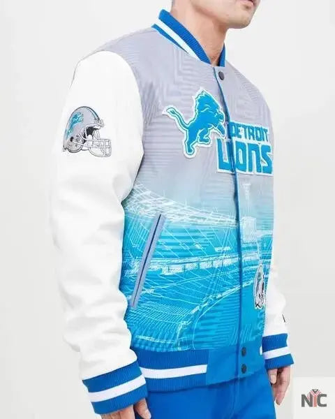 Detroit Lions Remix Wool Varsity Jacket USA Jackets