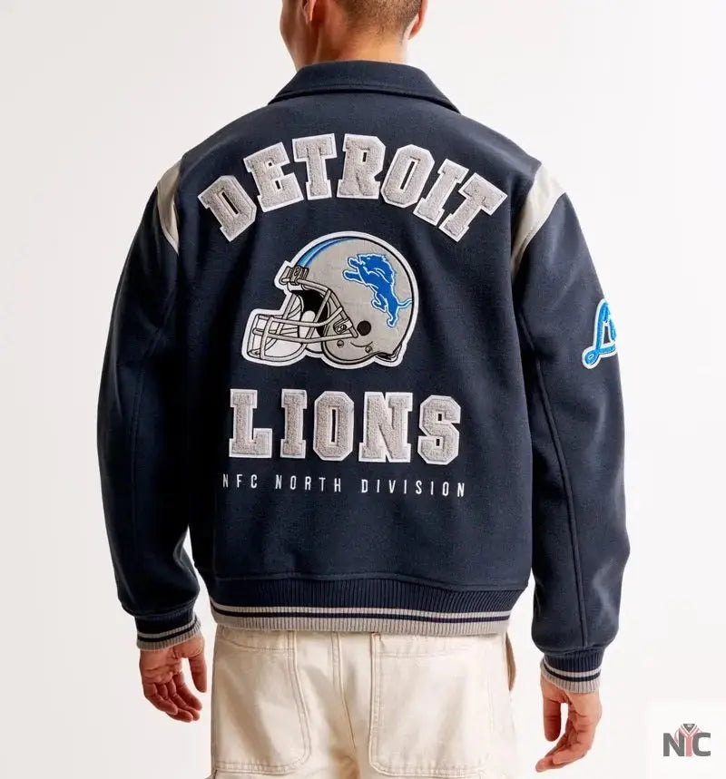 Detroit Lions Varsity Bomber Jacket USA Jackets