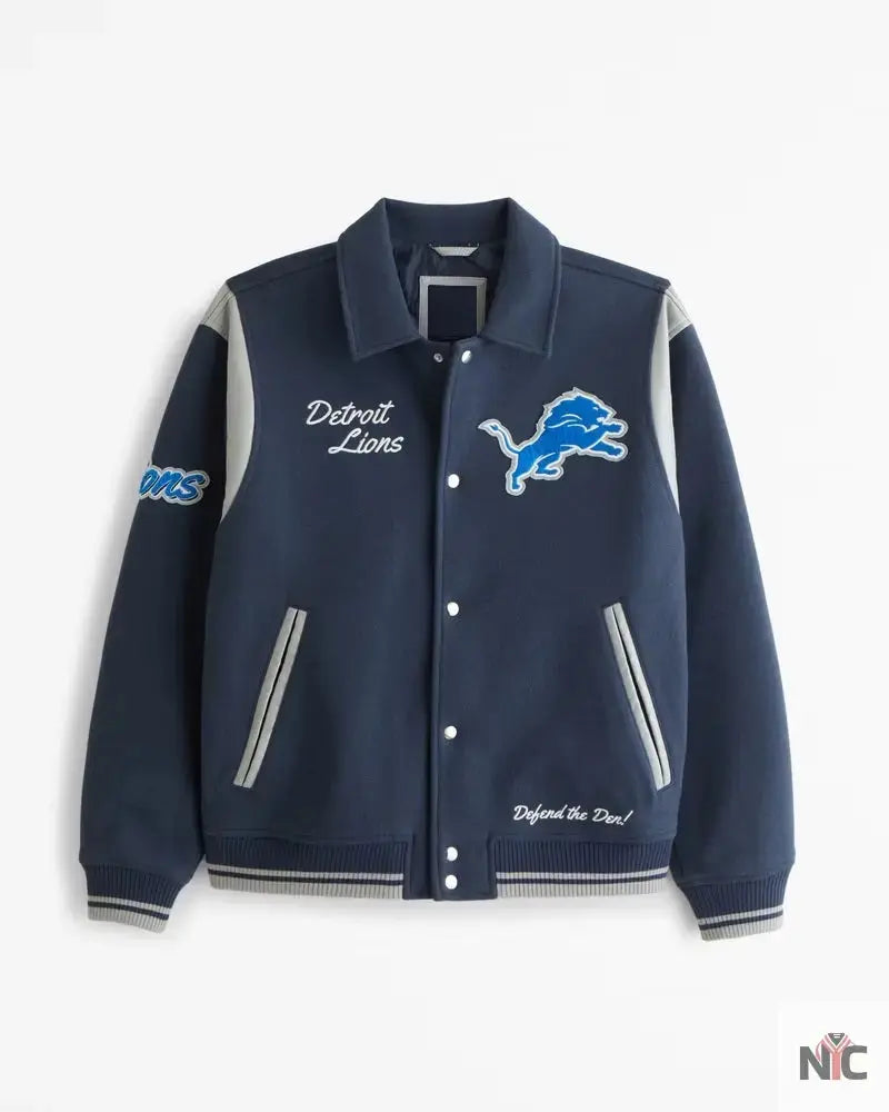Detroit Lions Varsity Bomber Jacket USA Jackets
