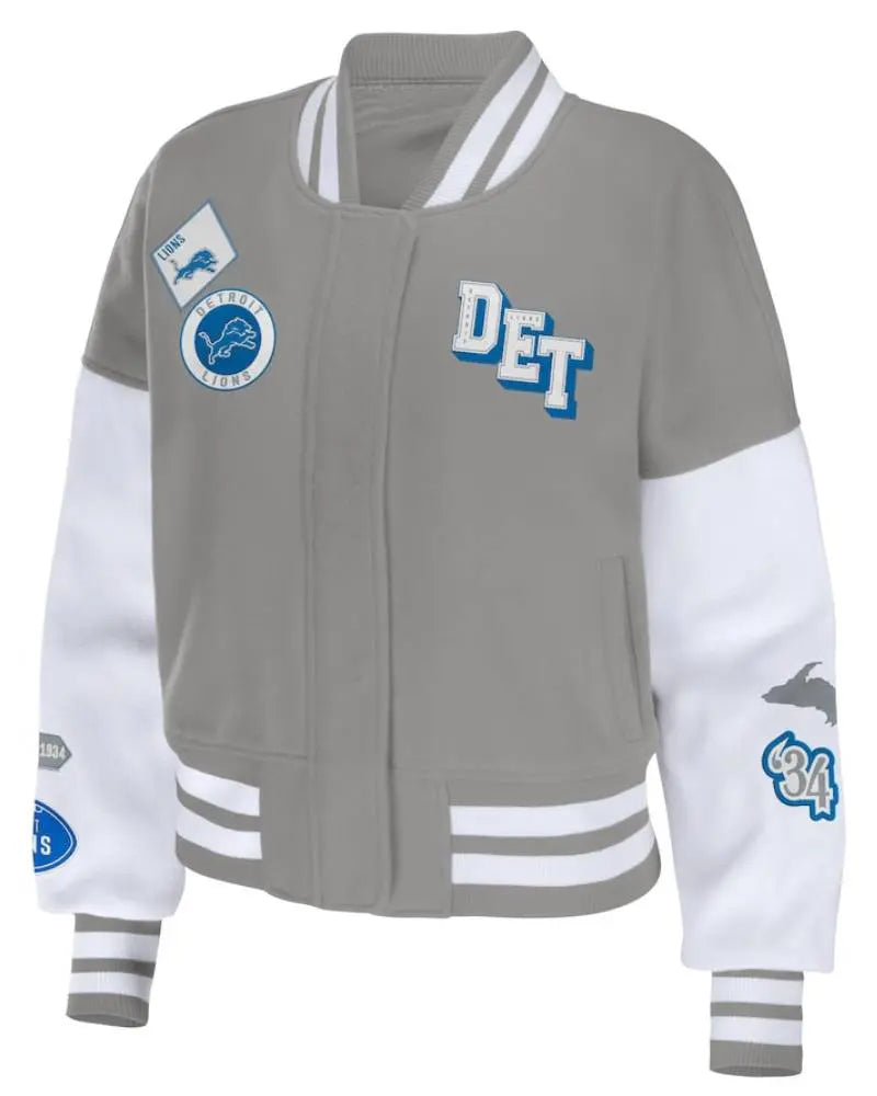 Detroit Lions Women’s Full-Zip Varsity Jacket USA Jackets