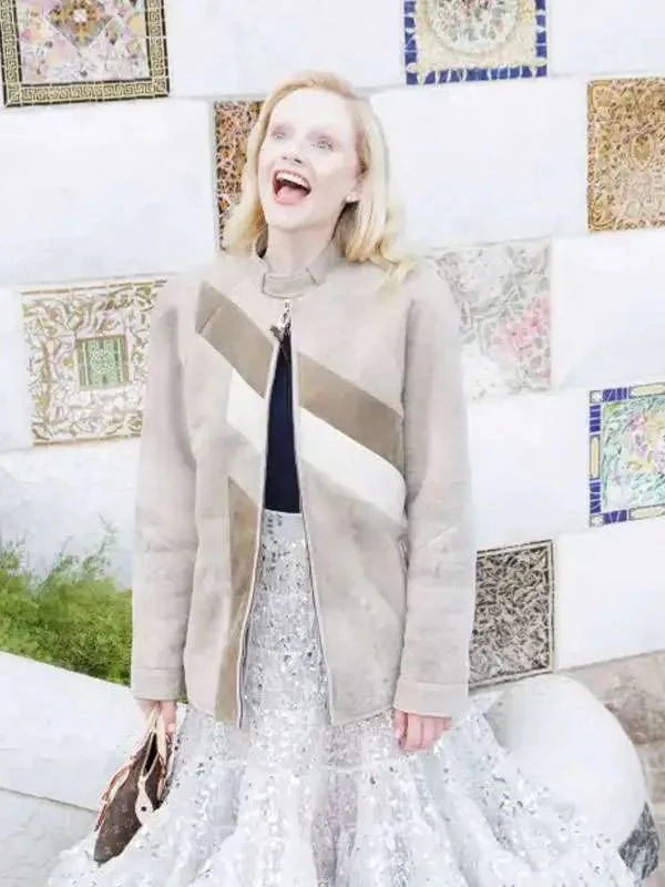 Emma Laird Suede Leather Jacket USA Jackets