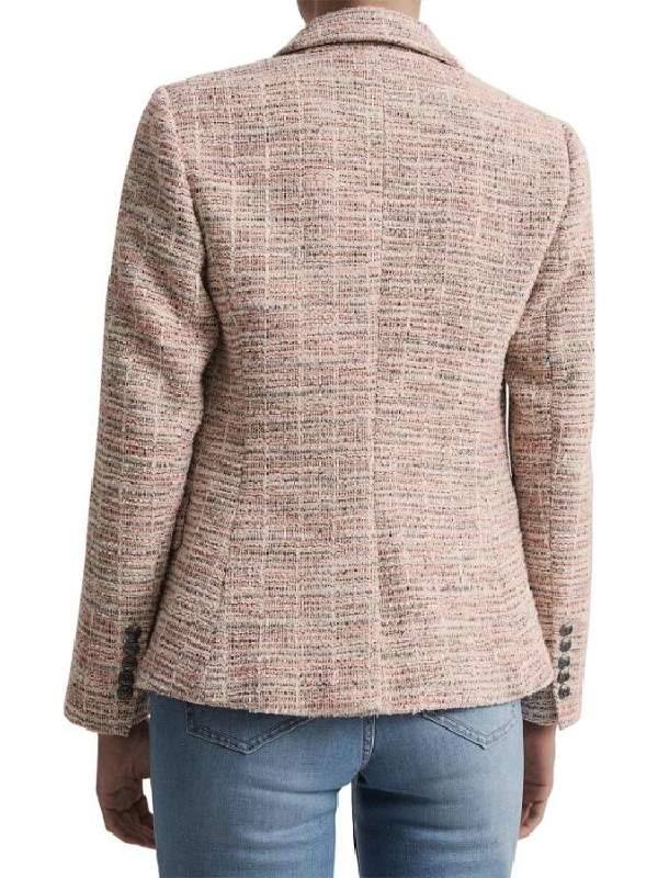 Fisk S03 Julia Zemiro Pink & Grey Boucle Blazer USA Jackets