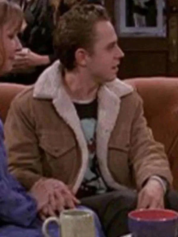 Friends S04 Frank Buffay Jr Brown Shearling Jacket USA Jackets