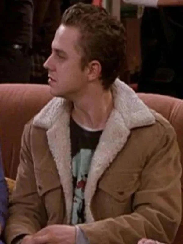 Friends S04 Frank Buffay Jr Brown Shearling Jacket USA Jackets