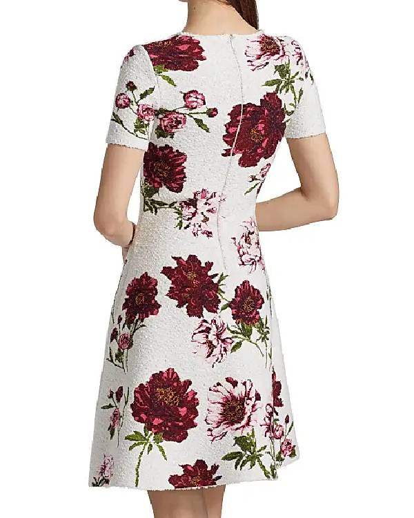 Good Morning America Linsey Davis White Floral Dress USA Jackets