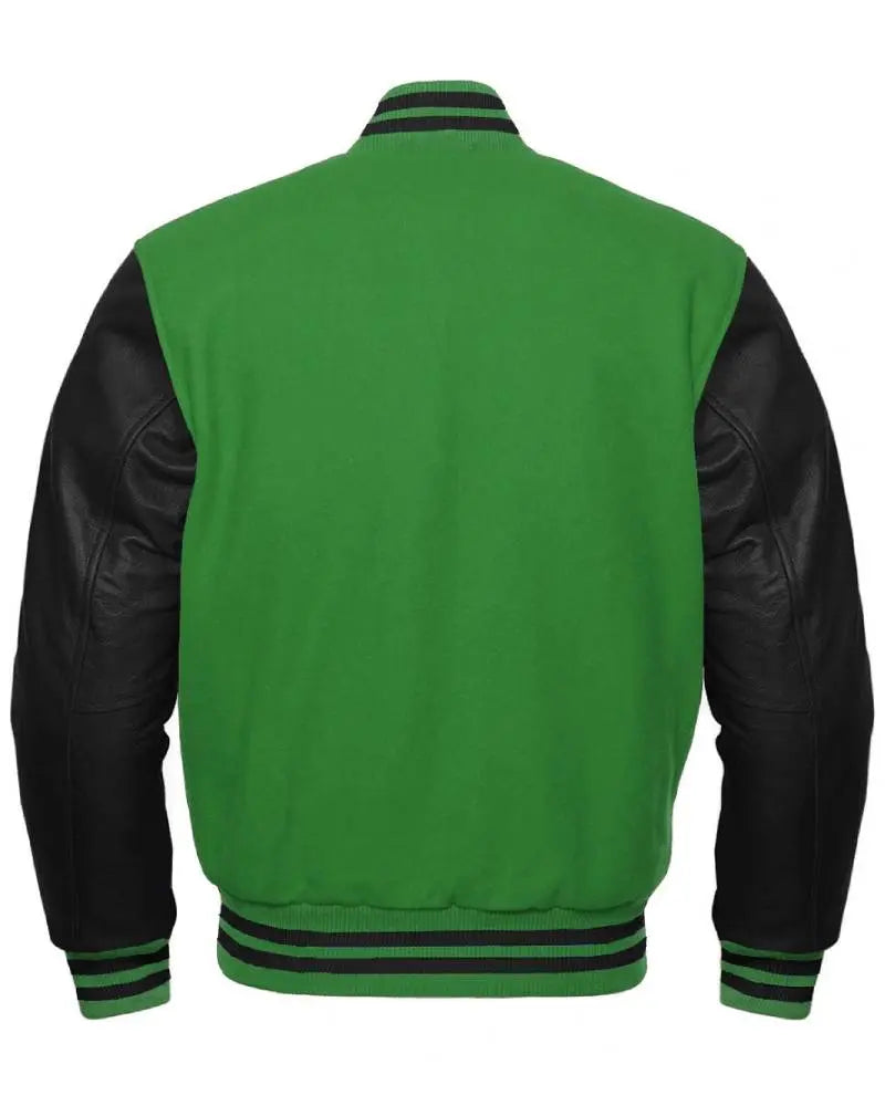 Green And Black Varsity Letterman Jacket USA Jackets