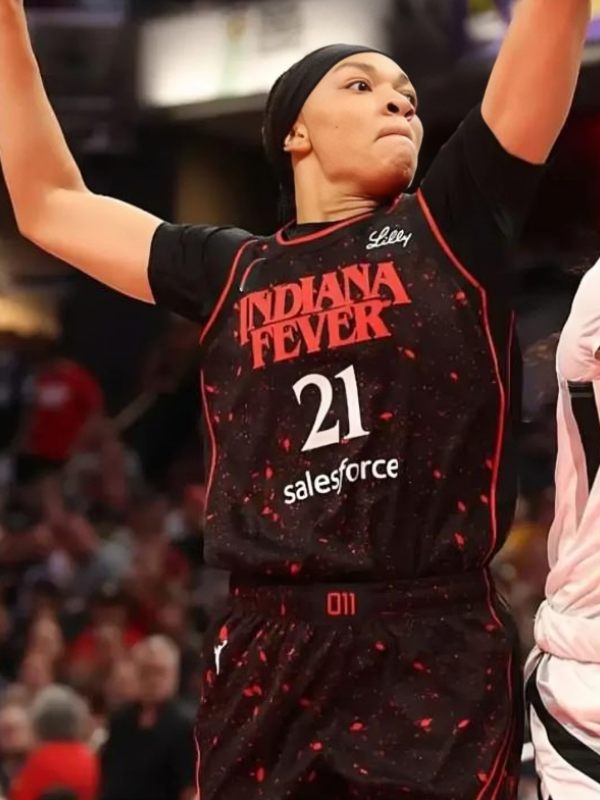 Indiana Fever Makayla Timpson Stranger Things Rebel Swingman Jersey USA Jackets