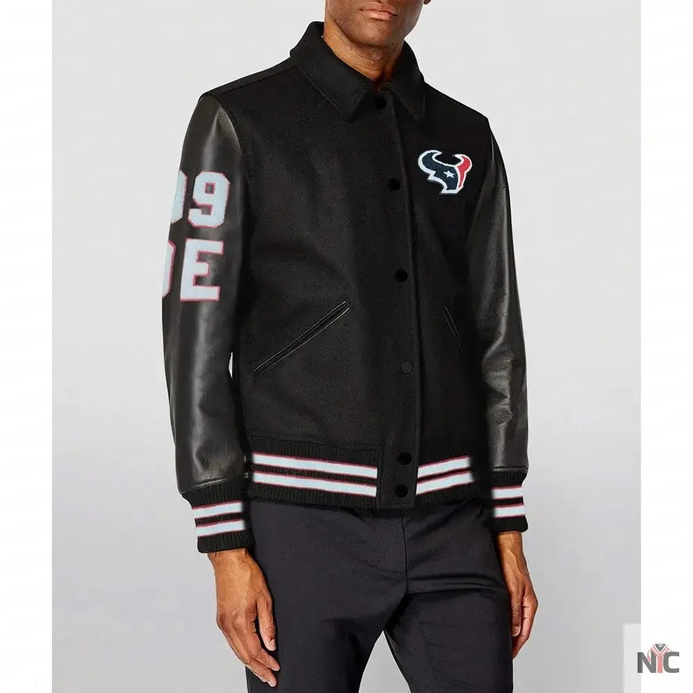 JJ Watt Houston Texas Varsity Black Jacket USA Jackets