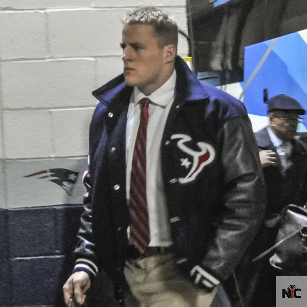 JJ Watt Houston Texas Varsity Black Jacket USA Jackets