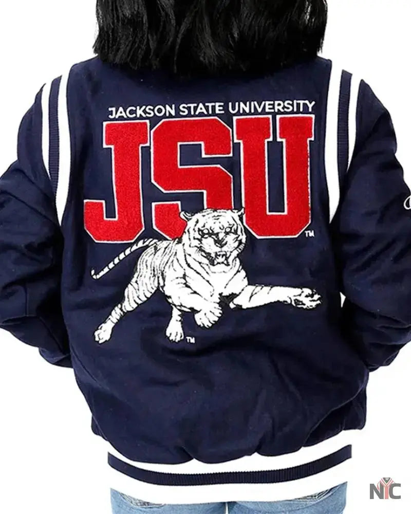 Jackson State University Navy Varsity Wool Jacket USA Jackets